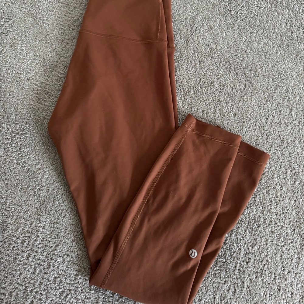 Lululemon Roasted Brown Wunder Train Leggings